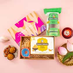 Festive Hamper with Besan or Gond Laddoo & Masala Fruits