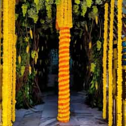 Hanging Floral & Fruit Ceiling Decoration (4x7x10 ft)